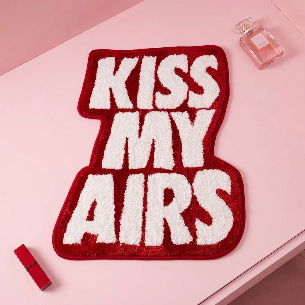 Kiss My Ass Rug pink vanity themed styling