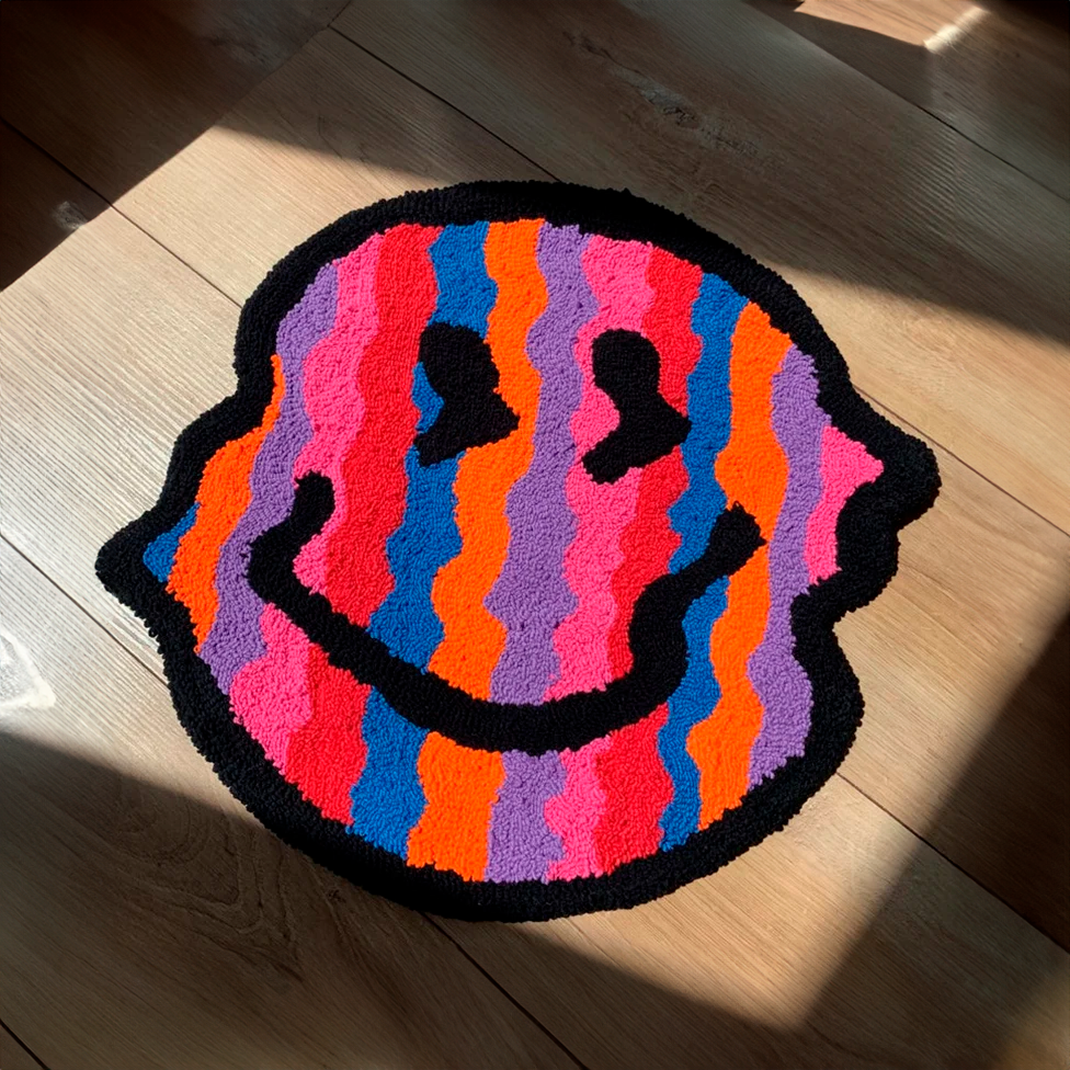 Wobbly Smiley Rug