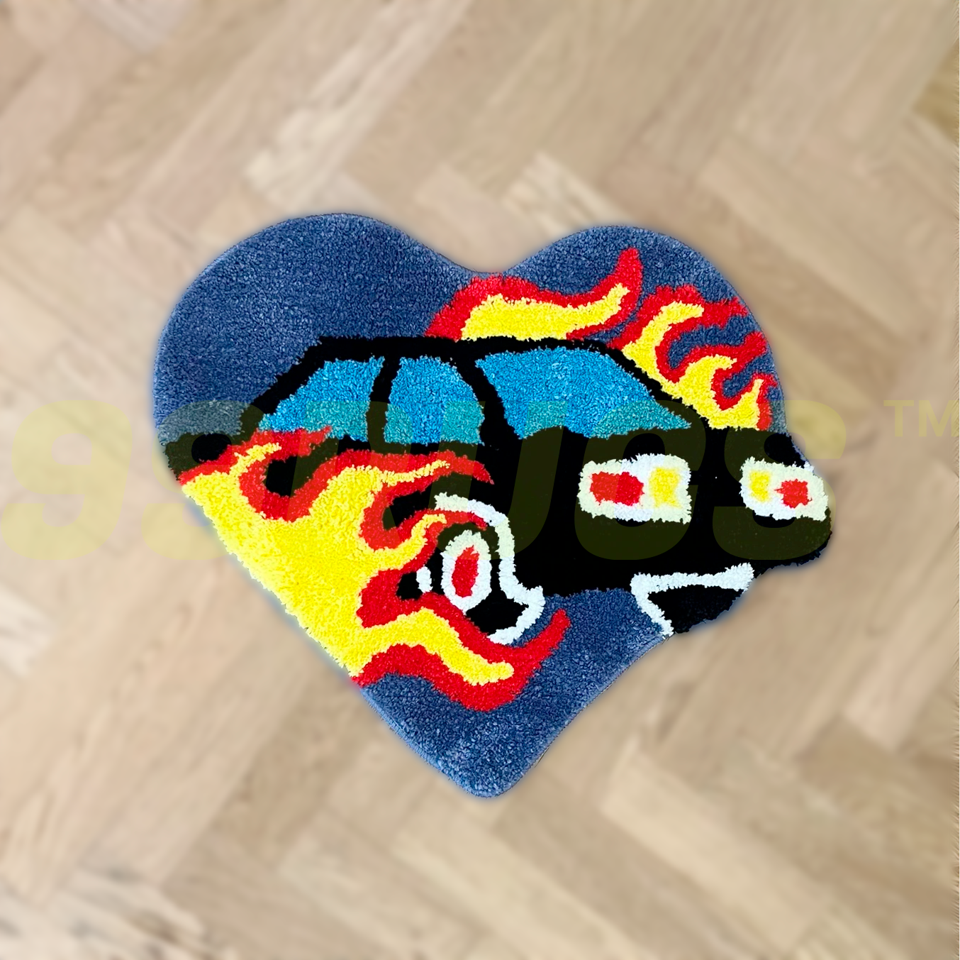 Heart Car Rug