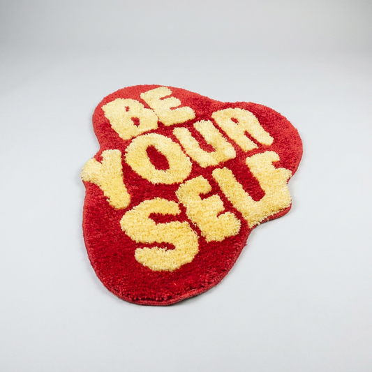 Be Your Self Rug studio shot angle 2