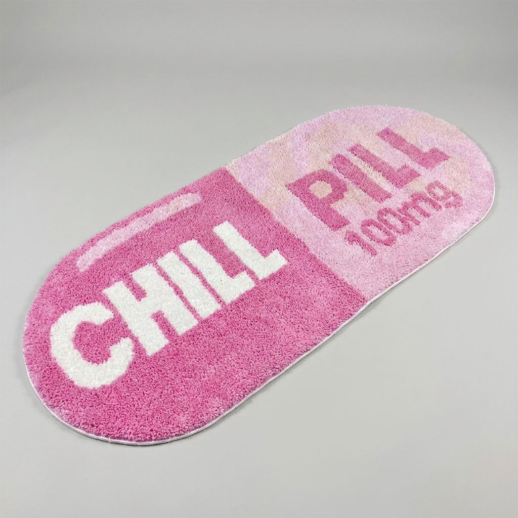 Chill Pill Rug studio shot angle 2