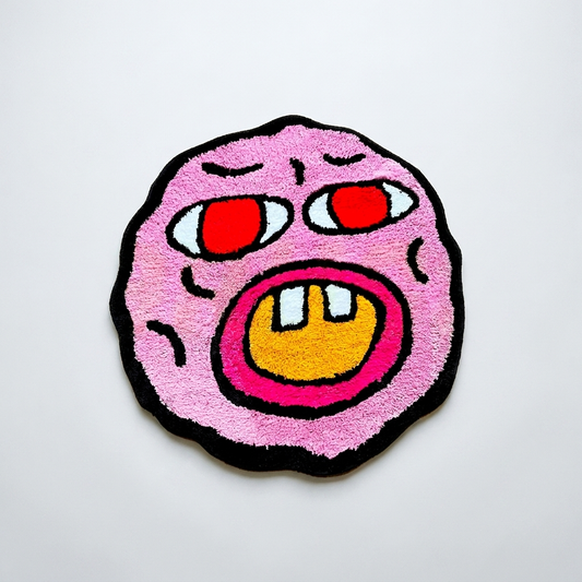 Cherry Face Rug studio shot angle 2