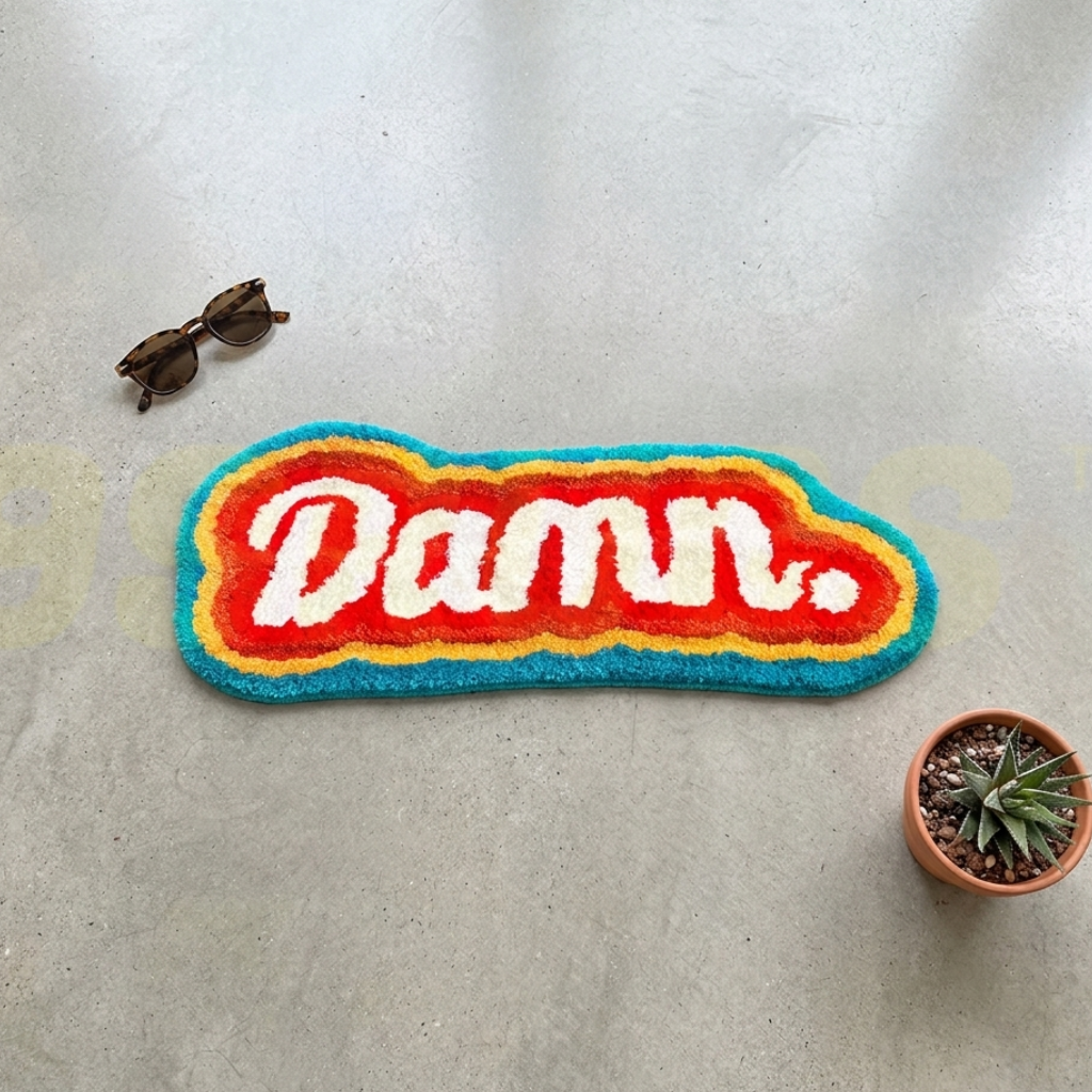 Damn Rug on concrete floor