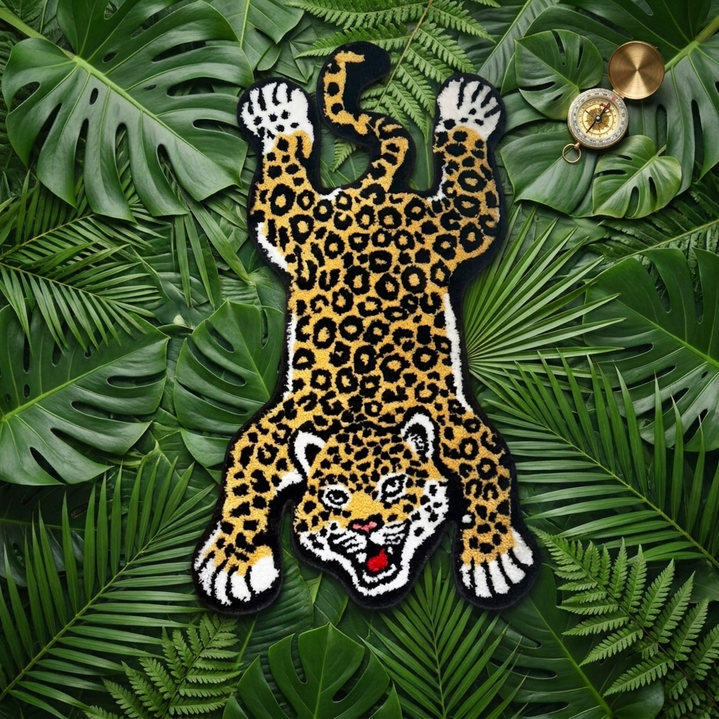 Jaguar Rug jungle scene