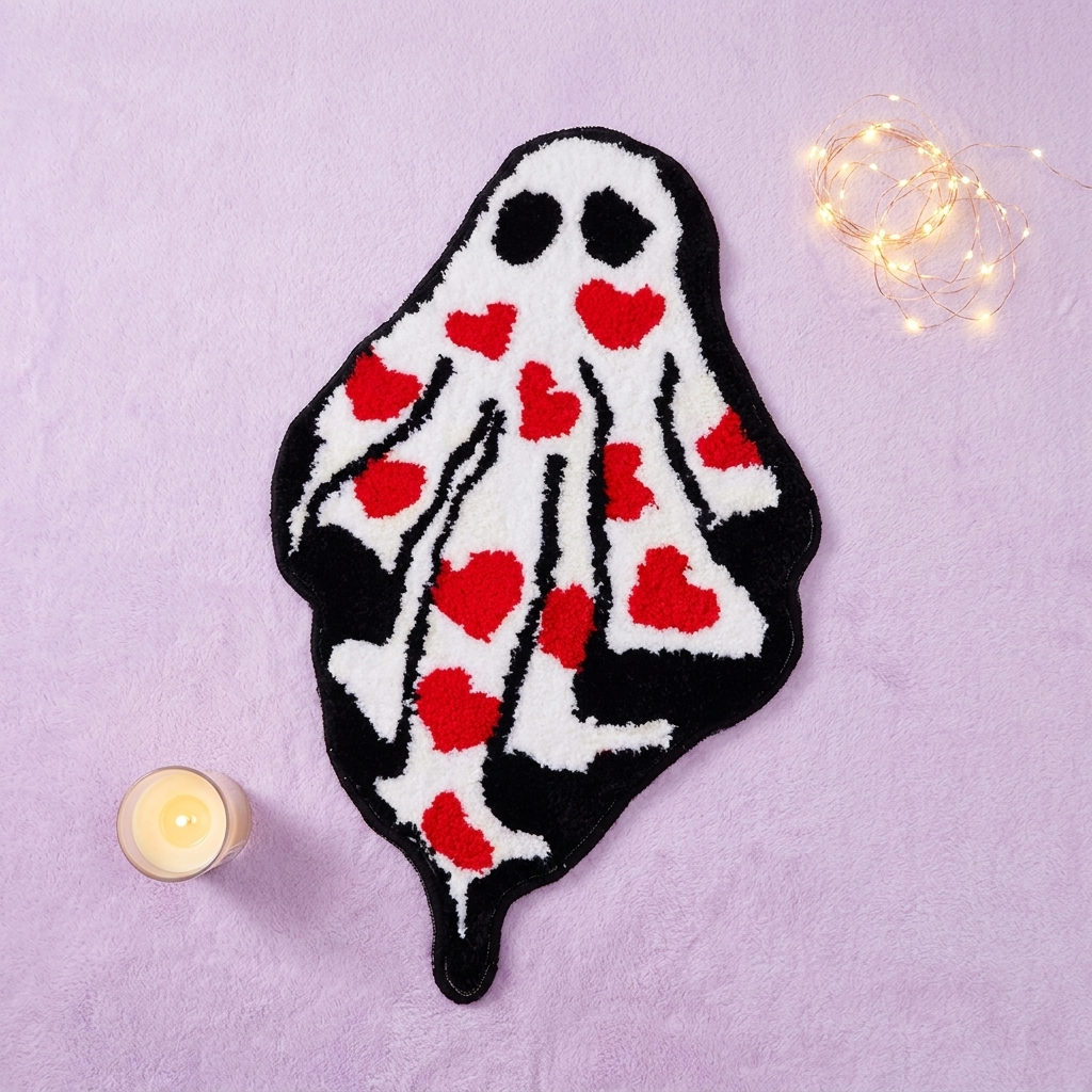 Lovely Ghost Rug pastel lavender themed styling