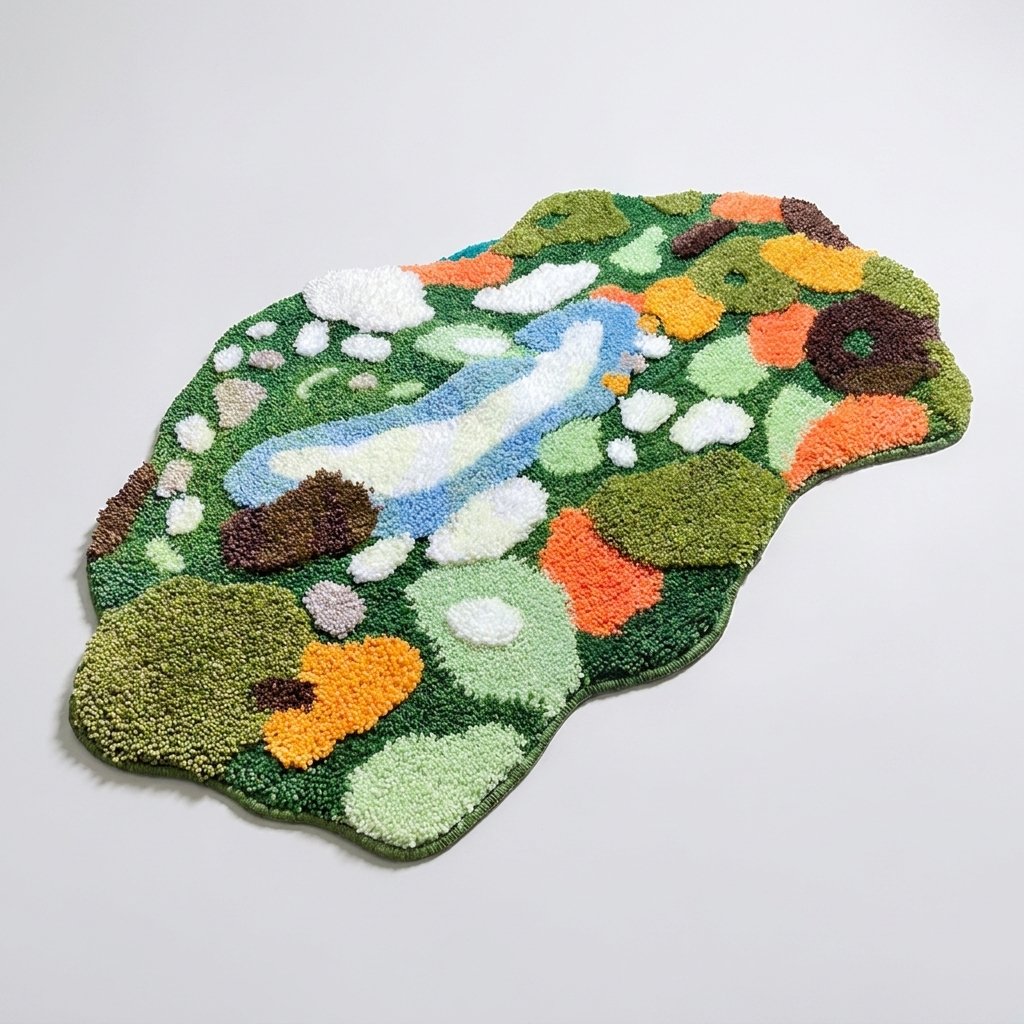 Mossy Mess Rug studio angled