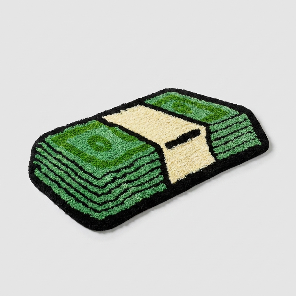 Money Trees Rug studio angled