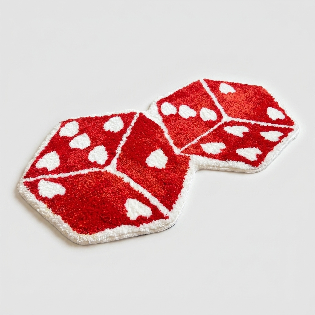 Red Dice Rug studio angled