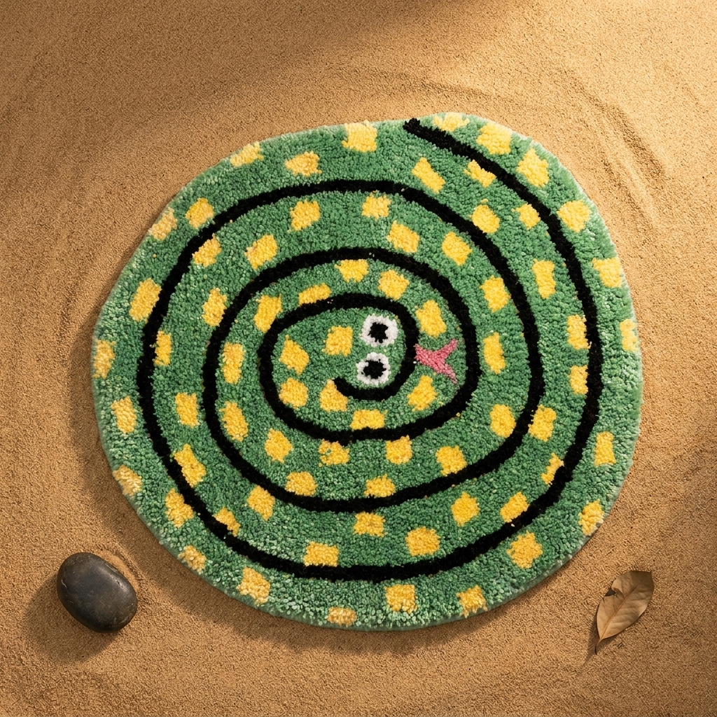 Rolled Snake Rug themed shot