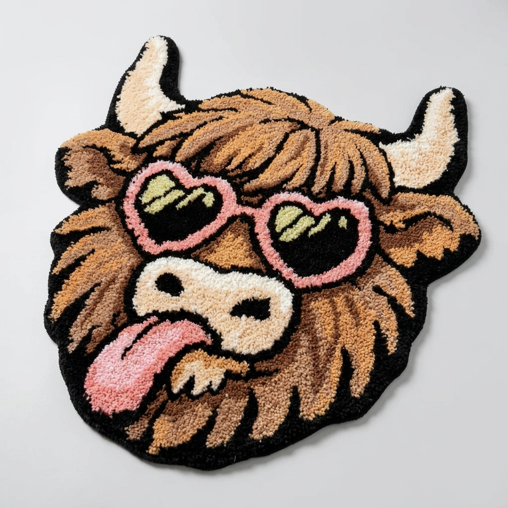 Love Buffalo Rug studio top-down shot