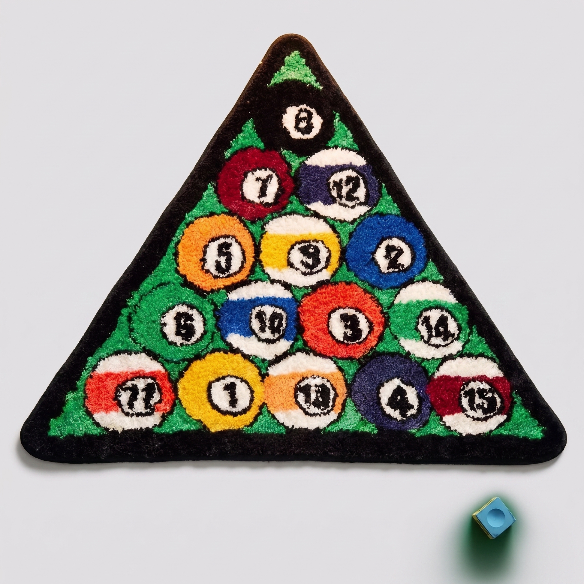 Billiard Balls Rug studio top-down shot